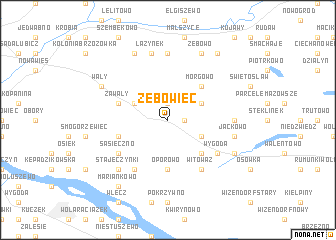 map of Zębowiec