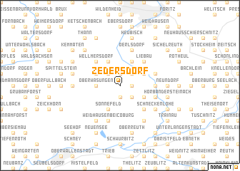 map of Zedersdorf