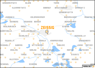 map of Zeißig