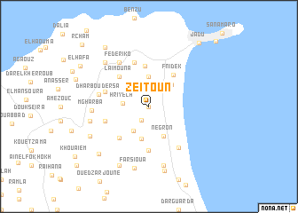 map of Zeïtoun