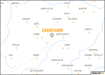 map of Zekʼaykʼerī