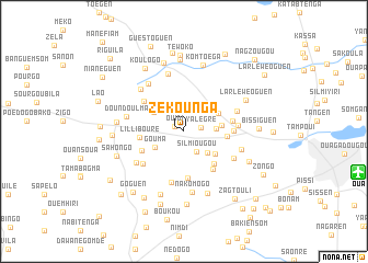 map of Zékounga