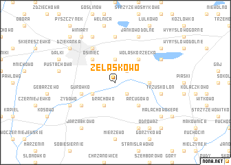 map of Żelaskowo