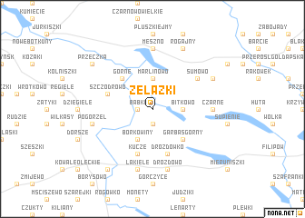 map of Żelazki