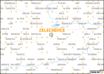 map of Želechovice