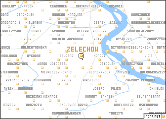 map of Żelechów