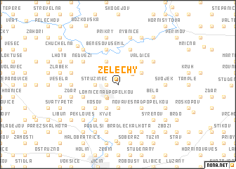 map of Želechy
