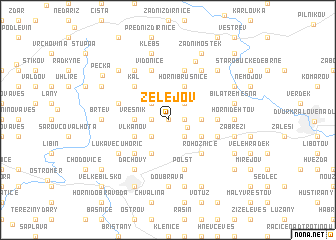 map of Želejov