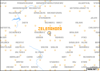 map of Zelená Hora