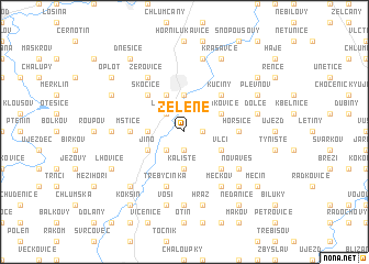 map of Zelené