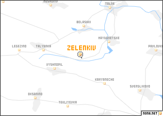 map of Zelenʼkiv