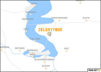 map of Zelënyy Bor