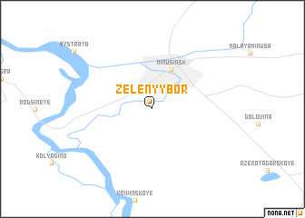 map of Zelënyy Bor