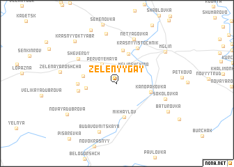 map of Zelënyy Gay