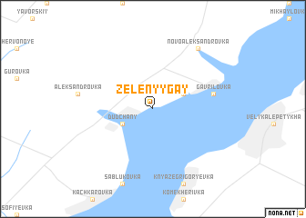 map of Zelënyy Gay