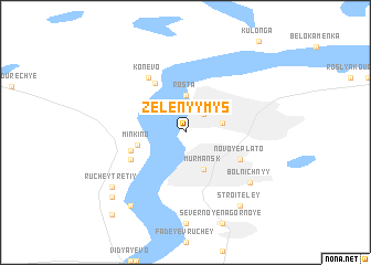 map of Zelenyy Mys