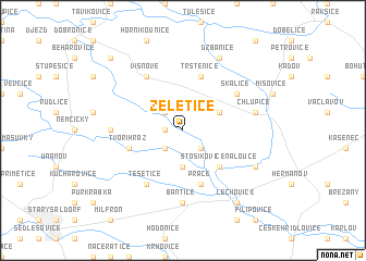 map of Želetice