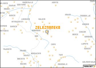 map of Železna Reka