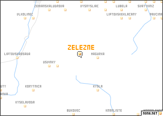 map of Železné
