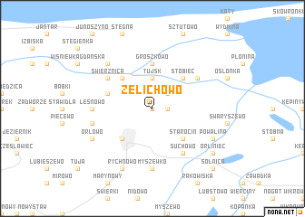 map of Żelichowo