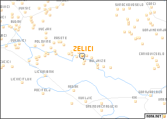 map of Zelići