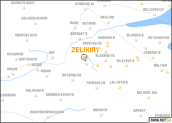 map of Zelikiny