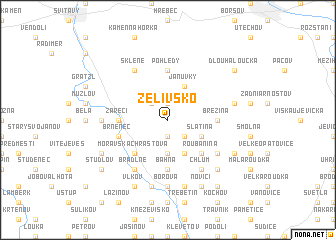 map of Želívsko
