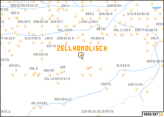 map of Zell-Homölisch