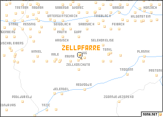 map of Zell-Pfarre