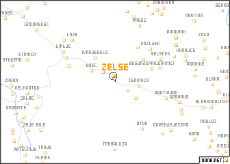 map of Zelše