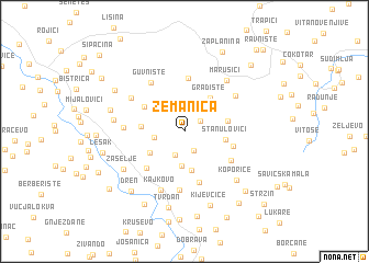 map of Zemanica