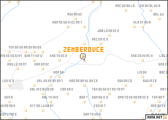 map of Žemberovce