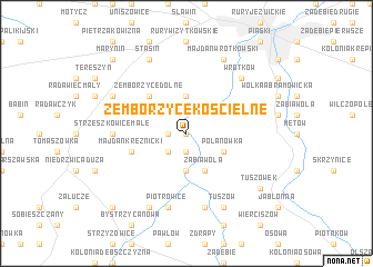 map of Zemborzyce Kościelne
