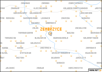 map of Zembrzyce