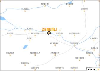 map of Zemgaļi