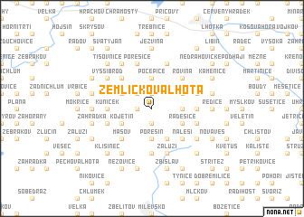 map of Žemličkova Lhota