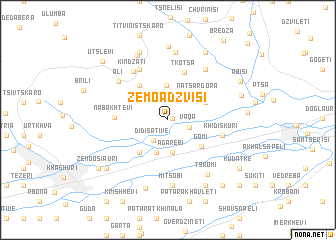 map of Zemo-Adzvisi