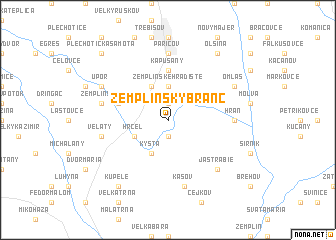 map of Zemplínsky Branč