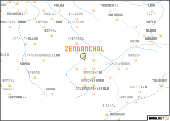 map of Zendān Chāl