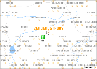 map of Zendek Ostrowy