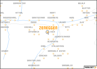 map of Zeneggen