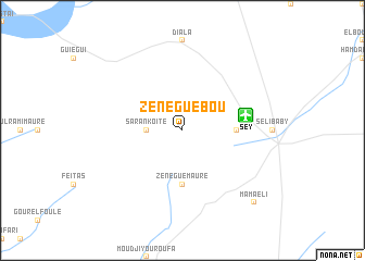 map of Zénégué Bou