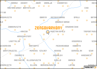 map of Zengővárkony