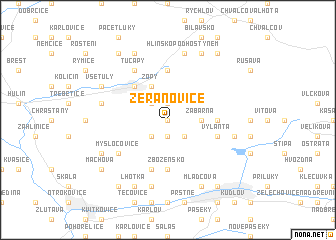 map of Žeranovice