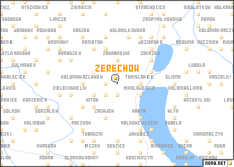 map of Żerechów