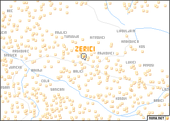 map of Žerići