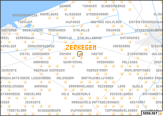 map of Zerkegem