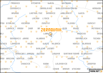 map of Žernovník