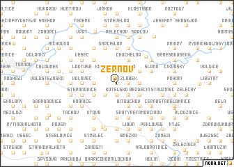 map of Žernov