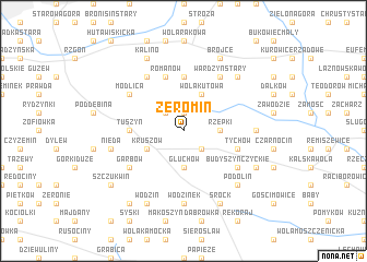 map of Żeromin
